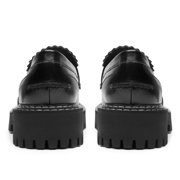 LÄST GUC Matter Leather Loafers in Black Size 38 - Picture 6 of 10